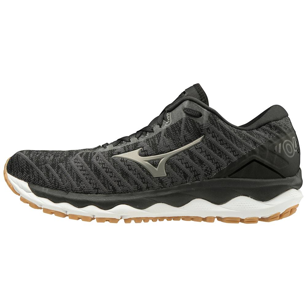 Mizuno Men's Wave Sky 4 WAVEKNIT™ 2E (Wide) Running Shoes Dark Grey (411221-ZUF)